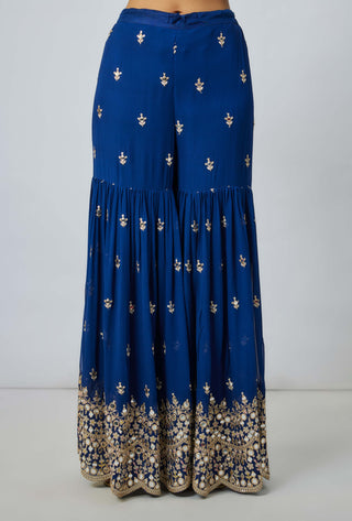 Pariza Blue Sharara Set by Gopi Vaid available on Indiaspopup