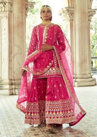 Gopi Vaid-Shiddat Rani Pink Sharara Set-INDIASPOPUP.COM