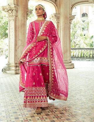 Gopi Vaid-Shiddat Rani Pink Sharara Set-INDIASPOPUP.COM