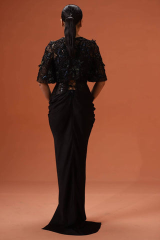 Taali-Black Corset Dress And Jacket-INDIASPOPUP.COM