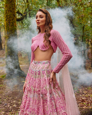 Sakura pink lehenga set