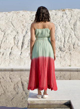 The Loom Art-Avocado Punch Mint Pink Dress-INDIASPOPUP.COM
