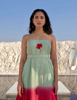The Loom Art-Avocado Punch Mint Pink Dress-INDIASPOPUP.COM