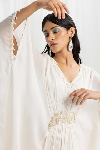 Seema Thukral-Ivory Embellished Kaftan-INDIASPOPUP.COM