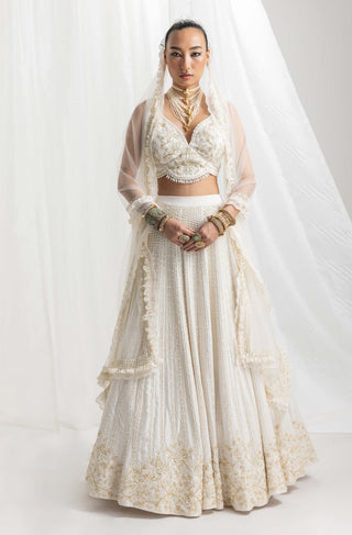 Seema Thukral-Ivory Embellished Lehenga Set-INDIASPOPUP.COM