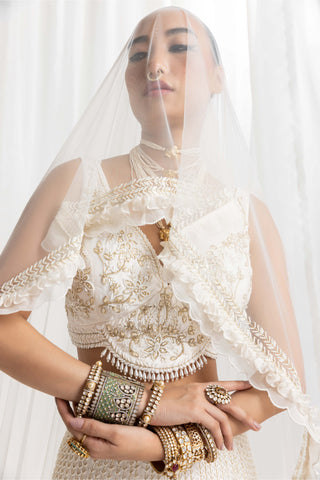 Seema Thukral-Ivory Embellished Lehenga Set-INDIASPOPUP.COM