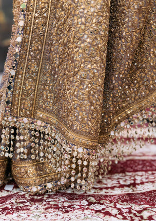 Black and gold chandini sari and blouse
