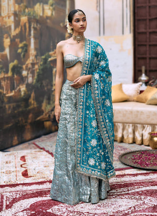Blue lampi neelam sharara set