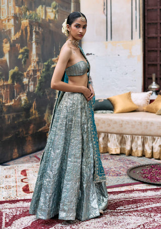 Blue lampi neelam sharara set