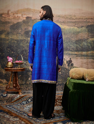 Sufi Blue Kurta Set by Itrh Men available on Indiaspopup.com