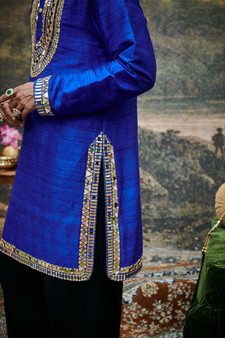 Sufi Blue Kurta Set by Itrh Men available on Indiaspopup.com