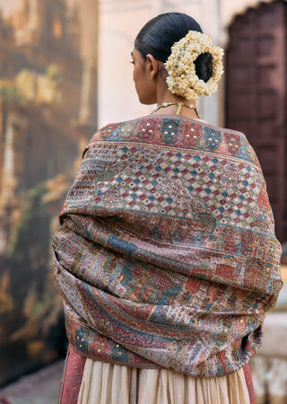 Beige sharanya anarkali set