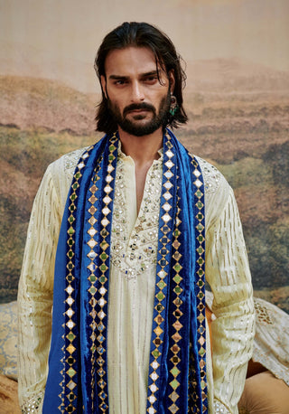 Seher Gold Kurta Set by Itrh Men available on Indiaspopup.com