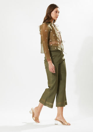 Meadow-Ivy Green Top And Pant Set-INDIASPOPUP.COM