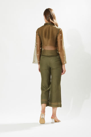 Meadow-Ivy Green Top And Pant Set-INDIASPOPUP.COM