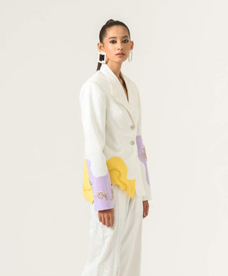 Siddhant Aggarwal-Ivory Lilac Blazer-INDIASPOPUP.COM