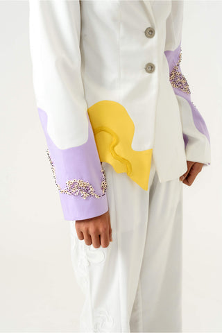 Siddhant Aggarwal-Ivory Lilac Blazer-INDIASPOPUP.COM