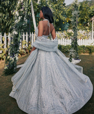 Chamee And Palak-Janice Gray Lehenga Set-INDIASPOPUP.COM