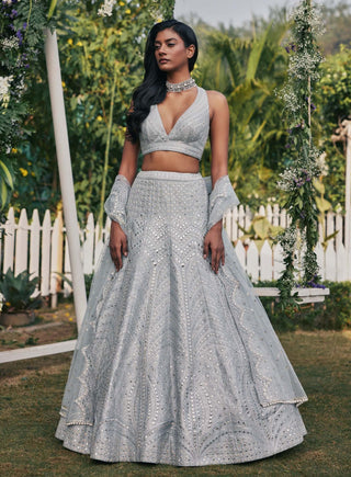 Chamee And Palak-Janice Gray Lehenga Set-INDIASPOPUP.COM