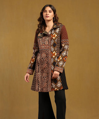 Brown Meraki Jacket by Ritu Kumar available on Indiaspopup