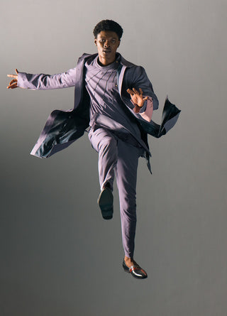 Jatin Malik-English Purple Overcoat And Trouser Set-INDIASPOPUP.COM