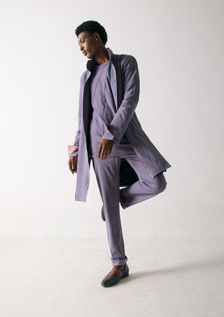 Jatin Malik-English Purple Overcoat And Trouser Set-INDIASPOPUP.COM