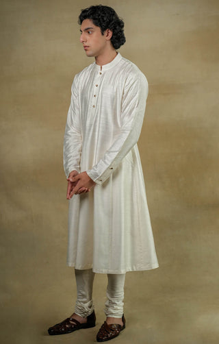 Jatin Malik-Gardenia White Sherwani Set-INDIASPOPUP.COM
