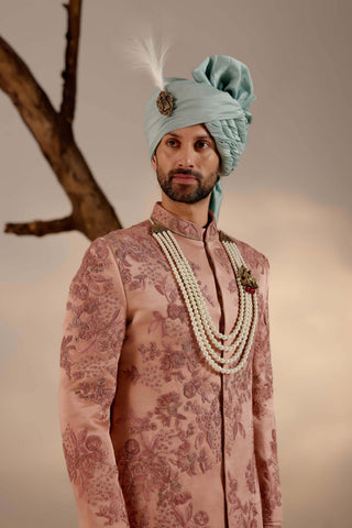 Jatin Malik-Orchid Pink Sherwani Set-INDIASPOPUP.COM