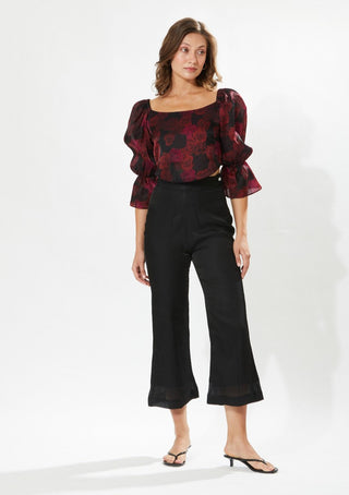 Meadow-Black Corset Top And Pants-INDIASPOPUP.COM