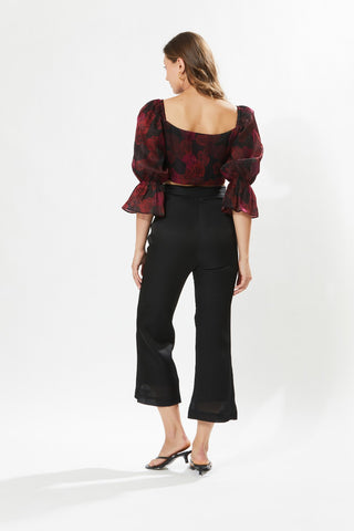 Meadow-Black Corset Top And Pants-INDIASPOPUP.COM