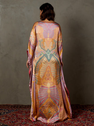 Ri.Ritu Kumar-Mauve Embroidered Petunia Kaftan-INDIASPOPUP.COM