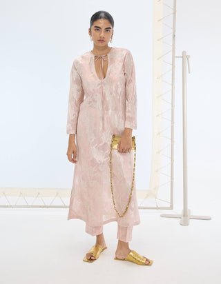 Peach diana kurta and pants