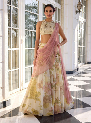 Juliette ecru lehenga set