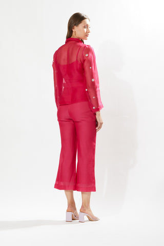 Meadow-La Vie Pink Jacket And Pant Set-INDIASPOPUP.COM