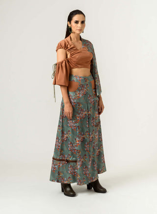 Siddhant Aggarwal-Binary Print Flared Trousers-INDIASPOPUP.COM