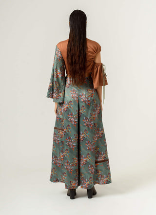 Siddhant Aggarwal-Binary Print Flared Trousers-INDIASPOPUP.COM