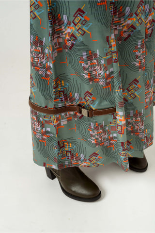 Siddhant Aggarwal-Binary Print Flared Trousers-INDIASPOPUP.COM