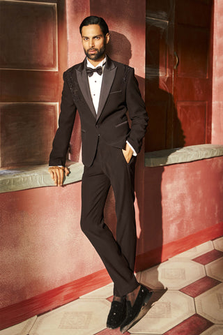 Black and white noir tuxedo set