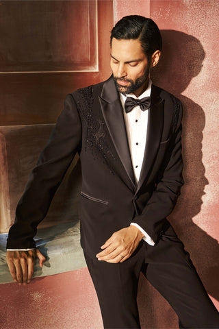 Black and white noir tuxedo set