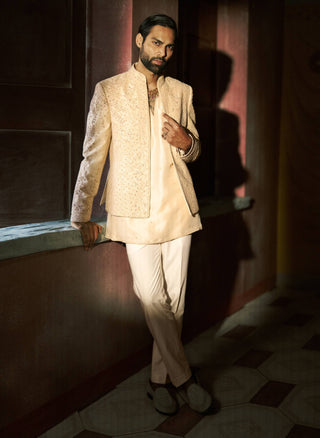 Duné short open jacket, kurta and pant set
