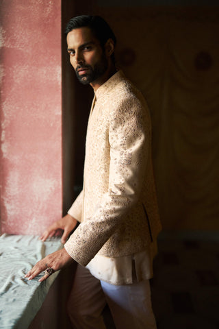 Duné short open jacket, kurta and pant set