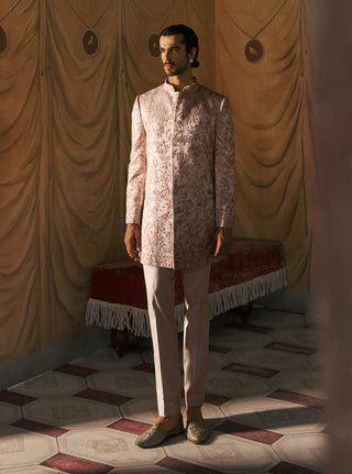 Virehn peach sherwani set