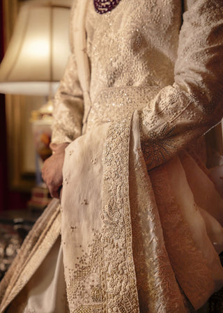 Solair blush embroidered sherwani set