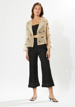 Meadow-Madison Beige Jacket And Pant Set-INDIASPOPUP.COM