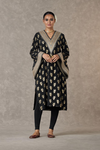 House Of Masaba-Black Cherrybloom Kurta-INDIASPOPUP.COM