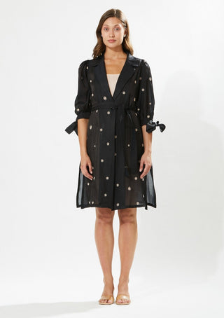 Meadow-Moonflower Black Dress-INDIASPOPUP.COM