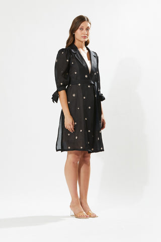 Meadow-Moonflower Black Dress-INDIASPOPUP.COM