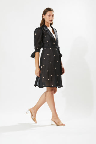 Meadow-Moonflower Black Dress-INDIASPOPUP.COM
