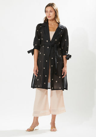 Meadow-Moonflower Black Tunic And Pant Set-INDIASPOPUP.COM