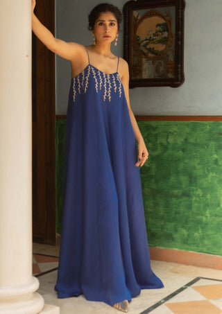 Ease-Blue Flared Jumpsuit-INDIASPOPUP.COM